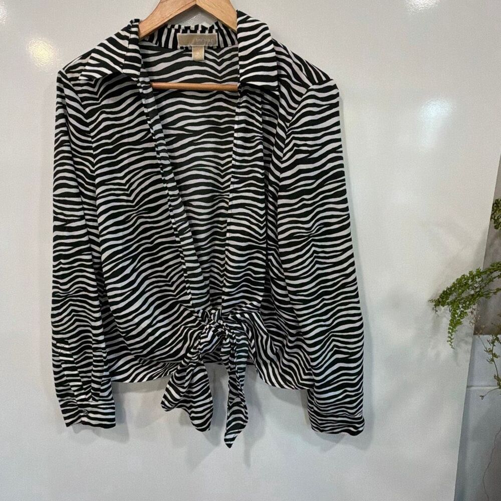 Michael Kors zebra print blouse‎ women's XL